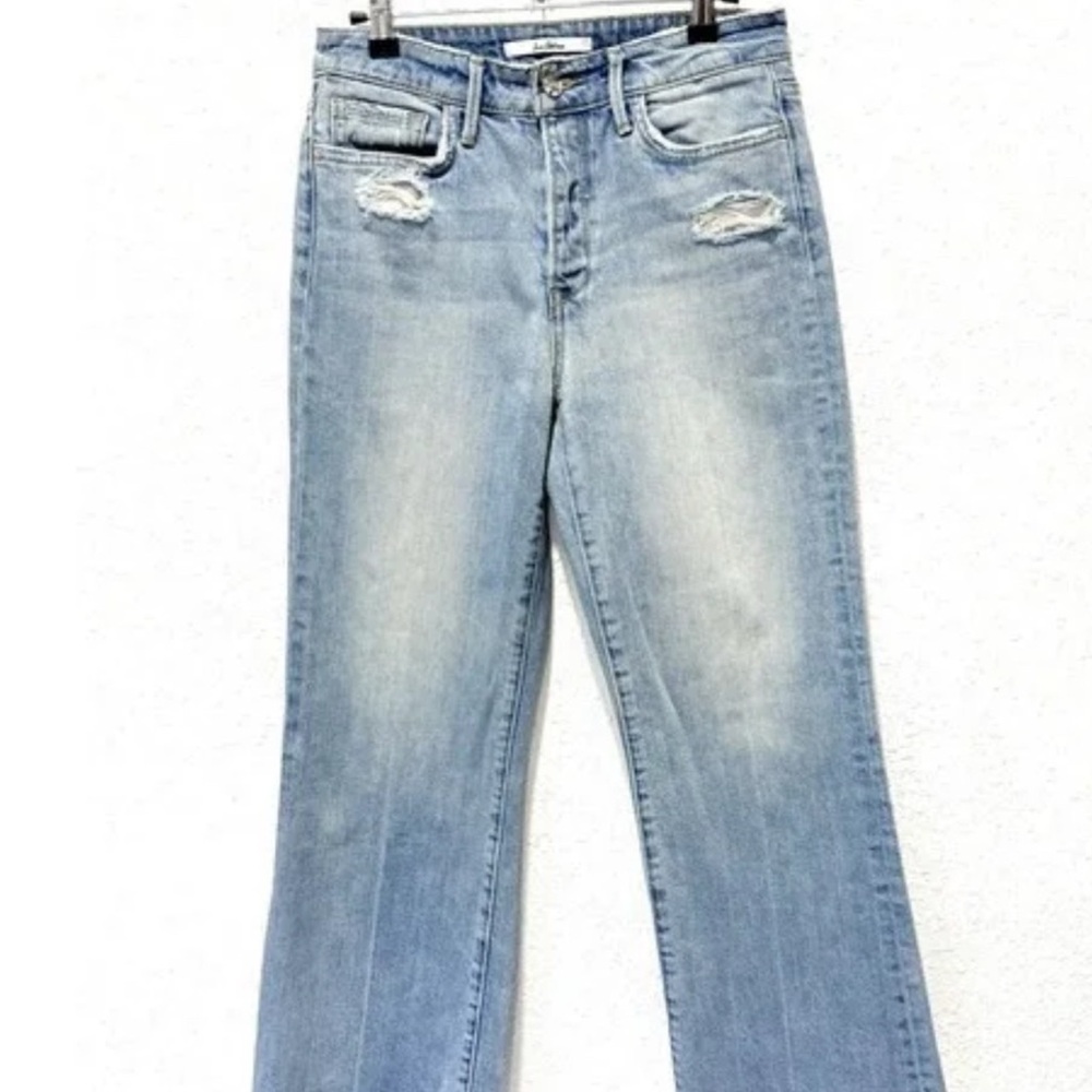 Wide Leg Crop Distressed Women's Jeans